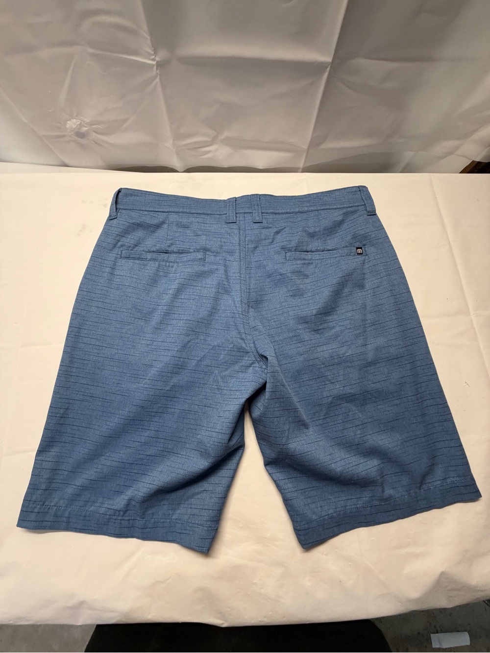 Travis Mathew Sky Blue Flat-Front Men's Shorts - Picture 2 of 6